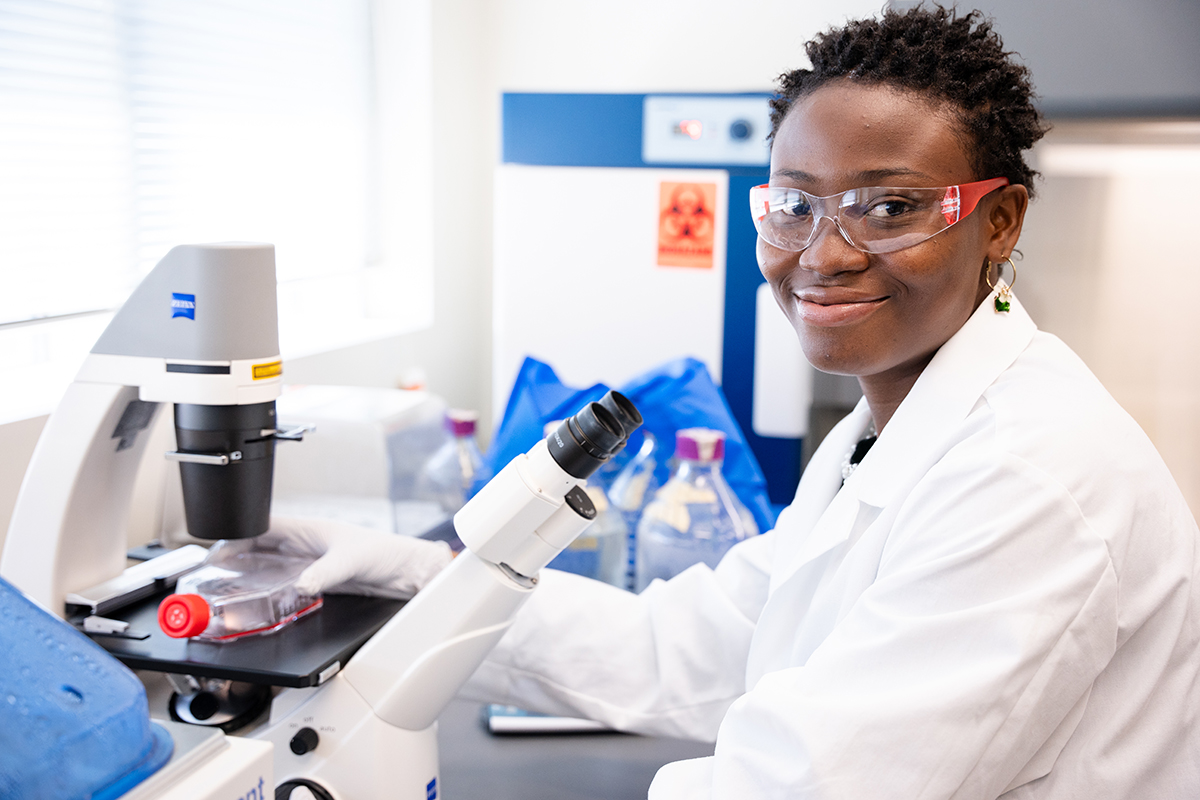 photo: Lanier lab member at work